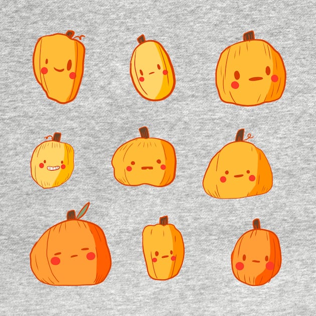 Pumpkin illustration pattern by Mayarart